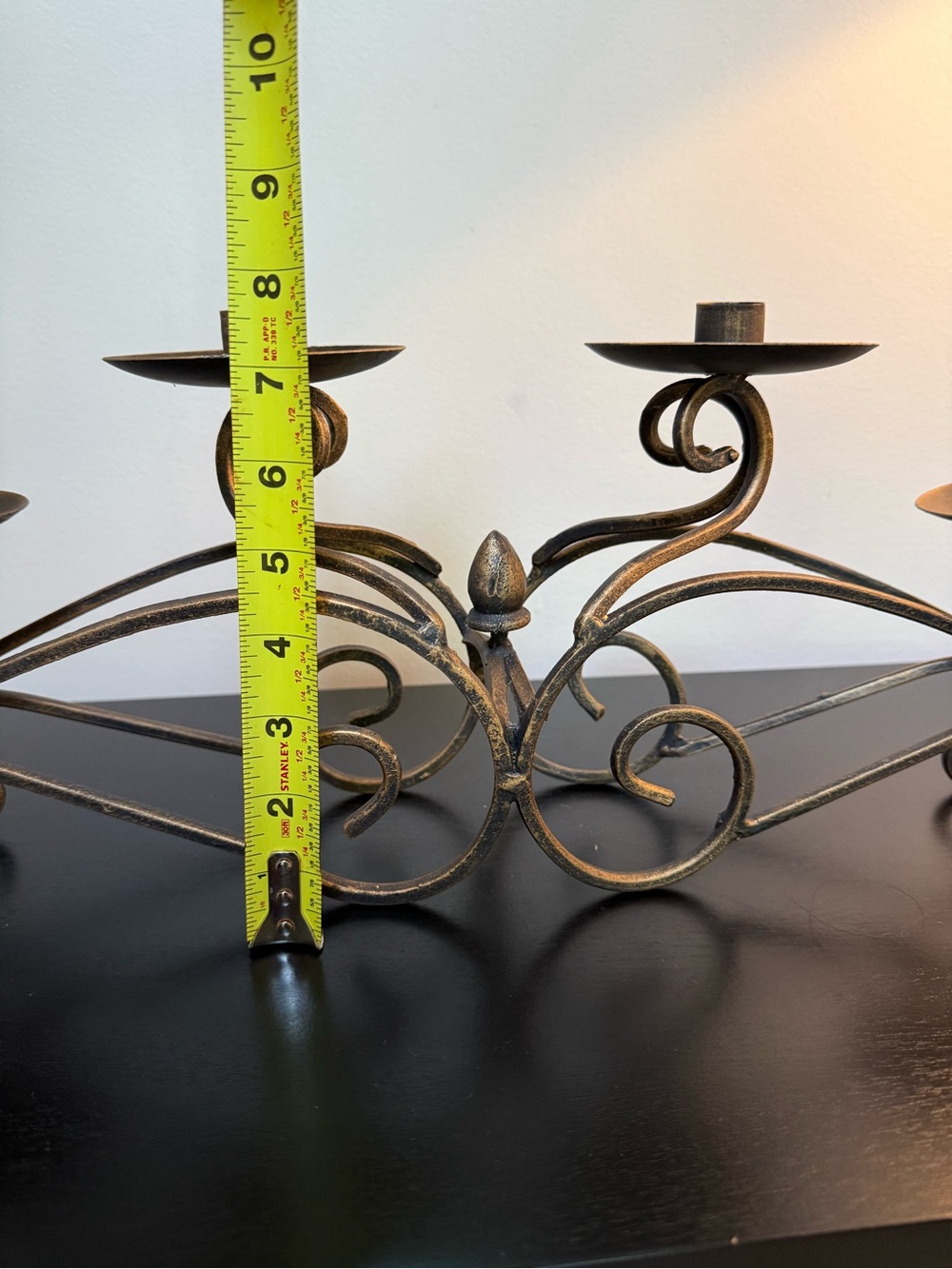 Scrollwork 6-Arm Metal Candle Holder - Picture 6 of 7